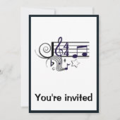 Muziekprestaties of overweging: Zwart en wit Kaart (Voorkant)