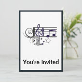 Muziekprestaties of overweging: Zwart en wit Kaart (Staand voorkant)