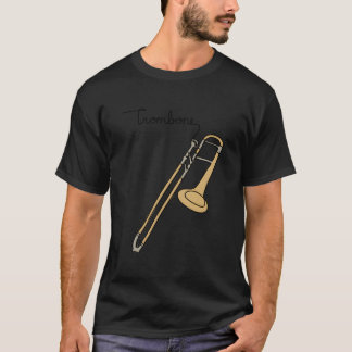 Muziekprint Trombone Line Musici Band Orkest T-shirt
