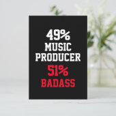 Muziekproducent Badass-Kaart Kaart (Staand voorkant)