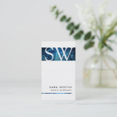 Muziekproducent Bold Stripe Monogram Visitekaartje (Staand voorkant)