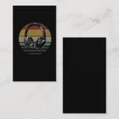 Muziekproducent DJ muzikant  hoofdtelefoon Visitekaartje (Voorkant / Achterkant)