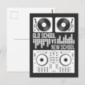 Muziekproducent DJ Old School Vinyl electro Techno Briefkaart (Voorkant / Achterkant)