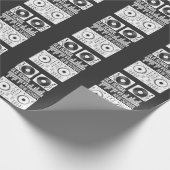 Muziekproducent DJ Old School Vinyl electro Techno Cadeaupapier (Hoek)