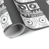 Muziekproducent DJ Old School Vinyl electro Techno Cadeaupapier (Rol Hoek)