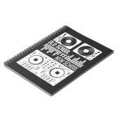 Muziekproducent DJ Old School Vinyl electro Techno Notitieboek (Linkerzijde)