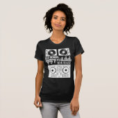 Muziekproducent DJ Old School Vinyl electro Techno T-shirt (Voorkant volledig)