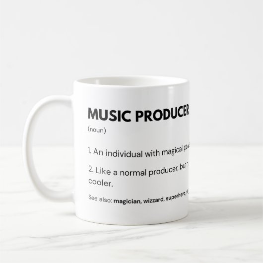 Muziekproducent en Audio Engineer Productie Koffiemok (Links)