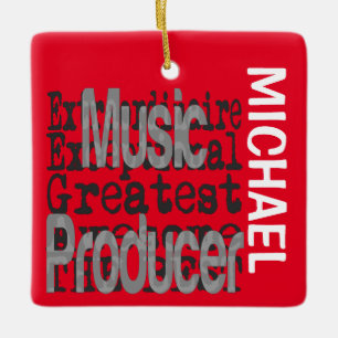 Muziekproducent Extraordinaire CUSTOM Keramisch Ornament