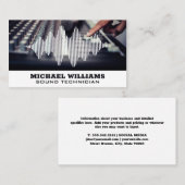 muziekproducent | geluidstechnicus visitekaartje (Voorkant / Achterkant)
