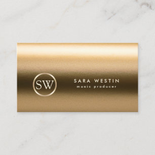 Muziekproducent Musician Skills Gold Monogram Visitekaartje