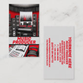 Muziekproducent Rood en Zwart Visitekaartje (Voorkant / Achterkant)