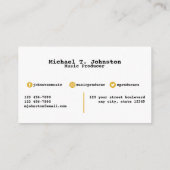 Muziekproducent Yellow Visitekaartje (Achterkant)