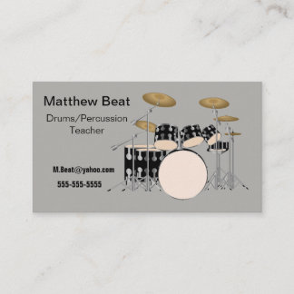 Muziekprofessional. Drums/Percussie. Visitekaartje