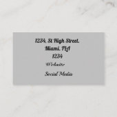 Muziekprofessional. Saxofone. Visitekaartje (Achterkant)