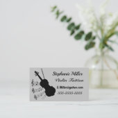 Muziekprofessional. Violin. Visitekaartje (Staand voorkant)