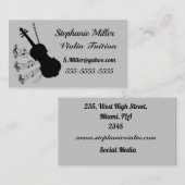 Muziekprofessional. Violin. Visitekaartje (Voorkant / Achterkant)