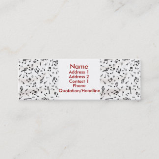 Muziekprofielkaart Mini Visitekaartje