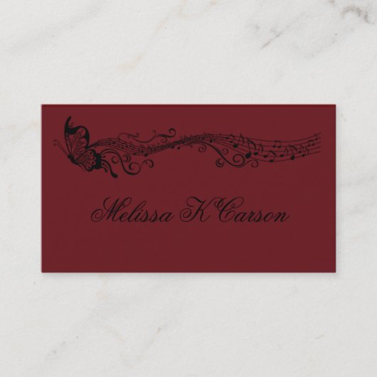 Muziekprofielkaart Visitekaartje (Voorkant)