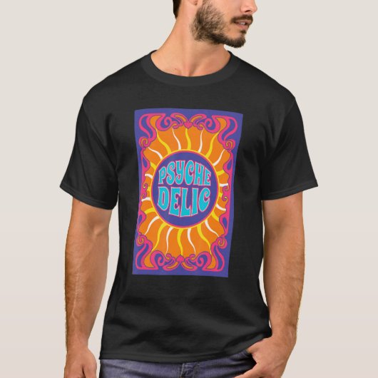 Muziekprogramma's van Psychedelic 1 T-shirt (Voorkant)