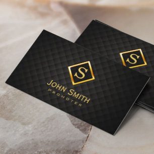 Muziekpromotor Gold Diamond Monogram Visitekaartje