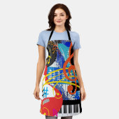 Muziekpron vieren schort (Gedragen)