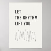 Muziekquote poster. Kalmerende Motiverende Decorat Poster (Voorkant)