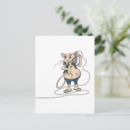 muziekrat briefkaart (Staand voorkant)