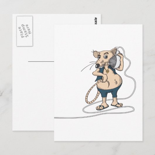 muziekrat briefkaart (Voorkant / Achterkant)