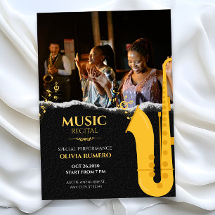Muziekrecital concert foto trompet jazz  kaart