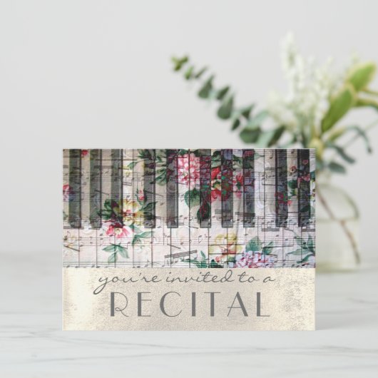  muziekrecital kaart (Staand voorkant)