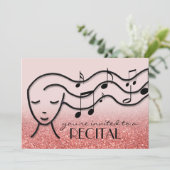 muziekrecital uitnodiging (Staand voorkant)