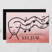 muziekrecital uitnodiging (Voorkant / Achterkant)