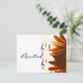 Muziekrecital uitnodigingskaarten in 3/4 maat uitnodiging briefkaart (Staand voorkant)