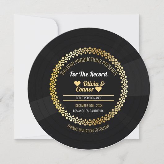 Muziekrecord | Fun Wedding Save The Date (Voorkant)