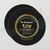 Muziekrecord | Leuke Bruiloft Save The Date (Voorkant / Achterkant)