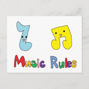 Muziekregels Muzieknoten verwerken Briefkaart