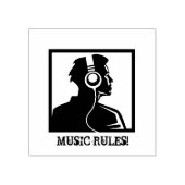 Muziekregels Rubberstempel (Afrduk)