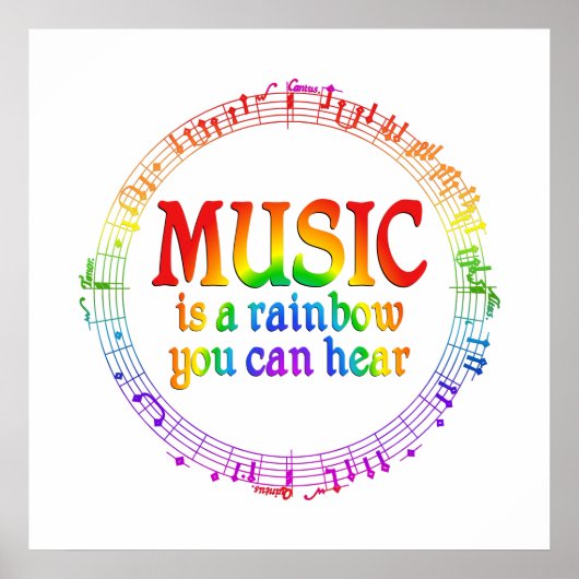 Muziekregenboog Poster (Voorkant)