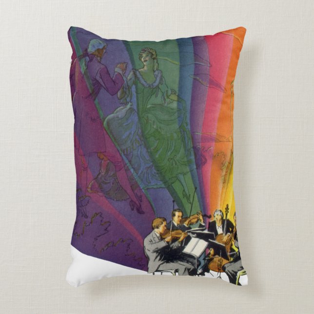  muziekregenboog, Victoriaans paardendansen Decoratief Kussen (Voorkant(Verticaal))