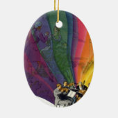  muziekregenboog, Victoriaans paardendansen Keramisch Ornament (Achterkant)