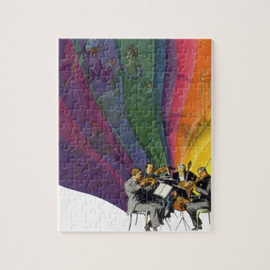  muziekregenboog, Victoriaans paardendansen Legpuzzel (Verticaal)