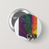 muziekregenboog, Victoriaans paardendansen Ronde Button 5,7 Cm (Voorkant /achterkant)