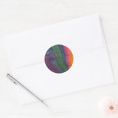 muziekregenboog, Victoriaans paardendansen Ronde Sticker (Envelop)