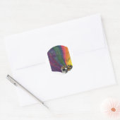  muziekregenboog, Victoriaans paardendansen Ronde Sticker (Envelop)