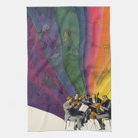  muziekregenboog, Victoriaans paardendansen Theedoek (Verticaal)