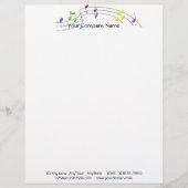 Muziekregenboogstaf op witte achtergrond briefhoofd sjabloon (Voorkant)