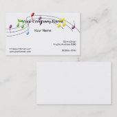 Muziekregenboogstaf op witte achtergrond visitekaartje (Voorkant / Achterkant)