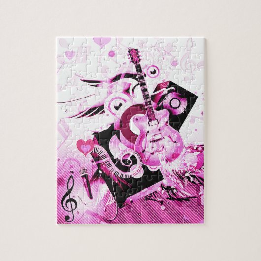 Muziekreis,Pink_ Legpuzzel (Verticaal)