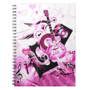 Muziekreis, roze_ notitieboek
